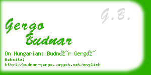 gergo budnar business card